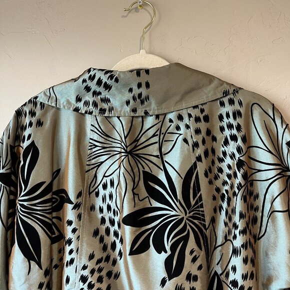 Lagenlook Art To Wear Jacket Floral Metallic S Y2K Velvet Artist Whimsigoth Boho - Picture 15 of 15